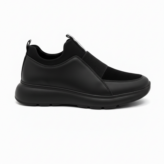 1106 Siyah Hakiki Deri Erkek Sneakers