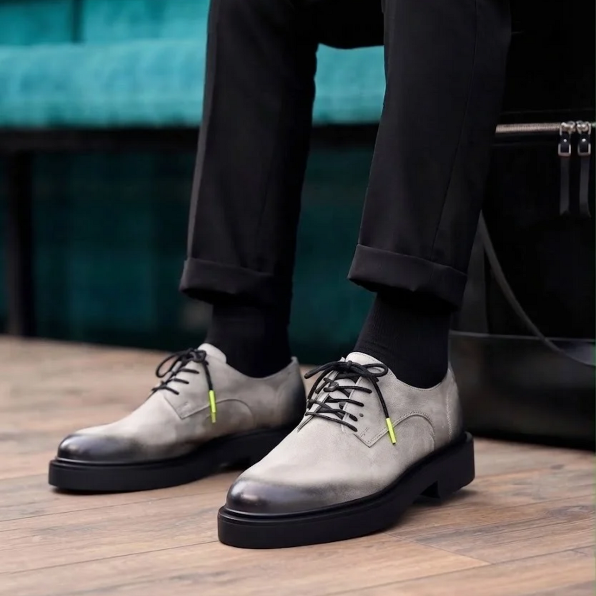 2059 Nero Hakiki Nubuk Deri Klasik Erkek Ayakkabı
