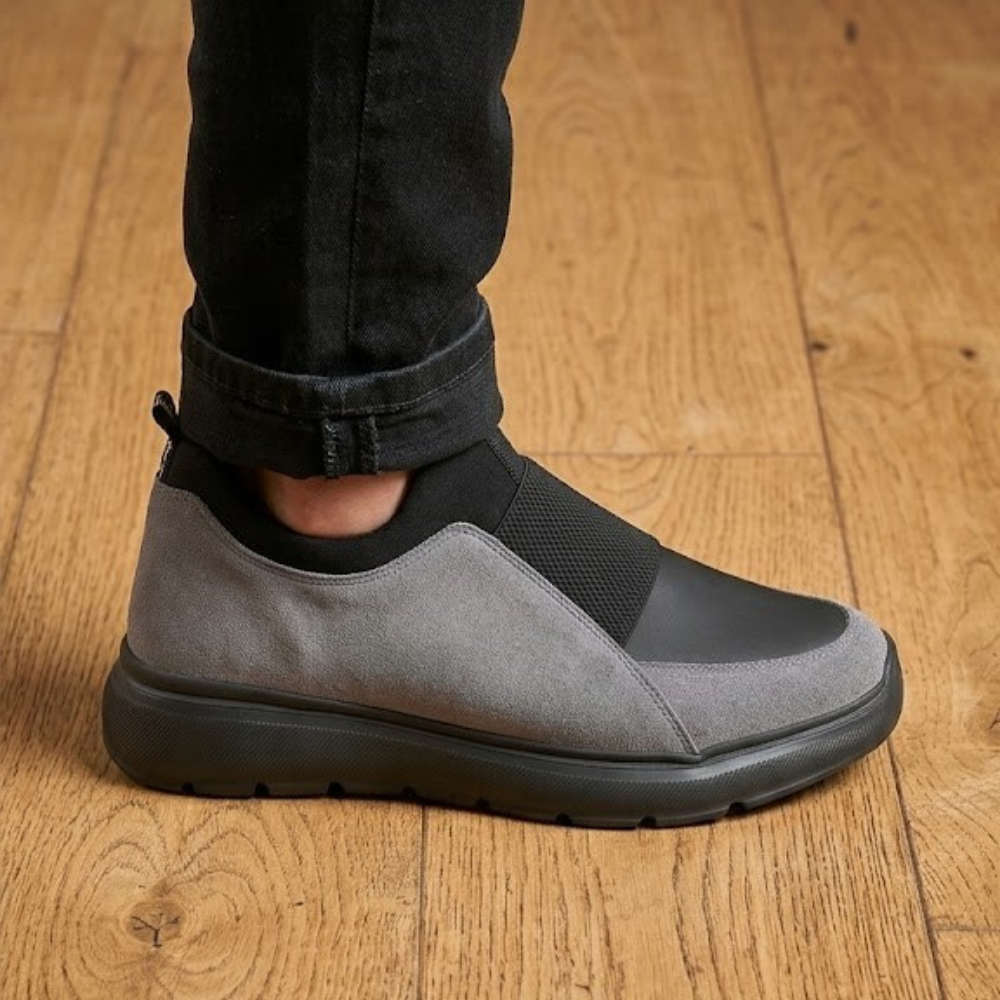 1106 Siyah Hakiki Deri Erkek Sneakers