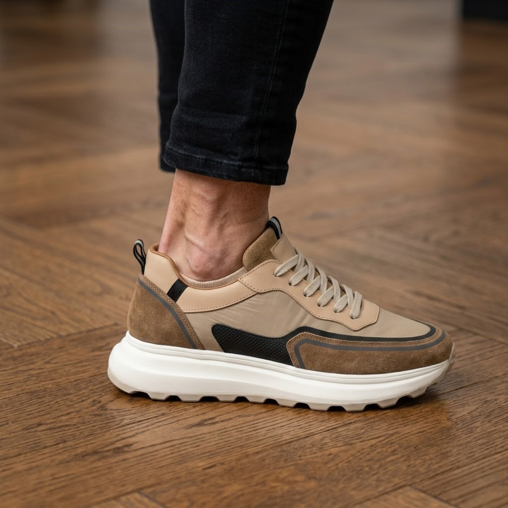 2028 Nubuk Hakiki Deri Erkek Sneakers Eva