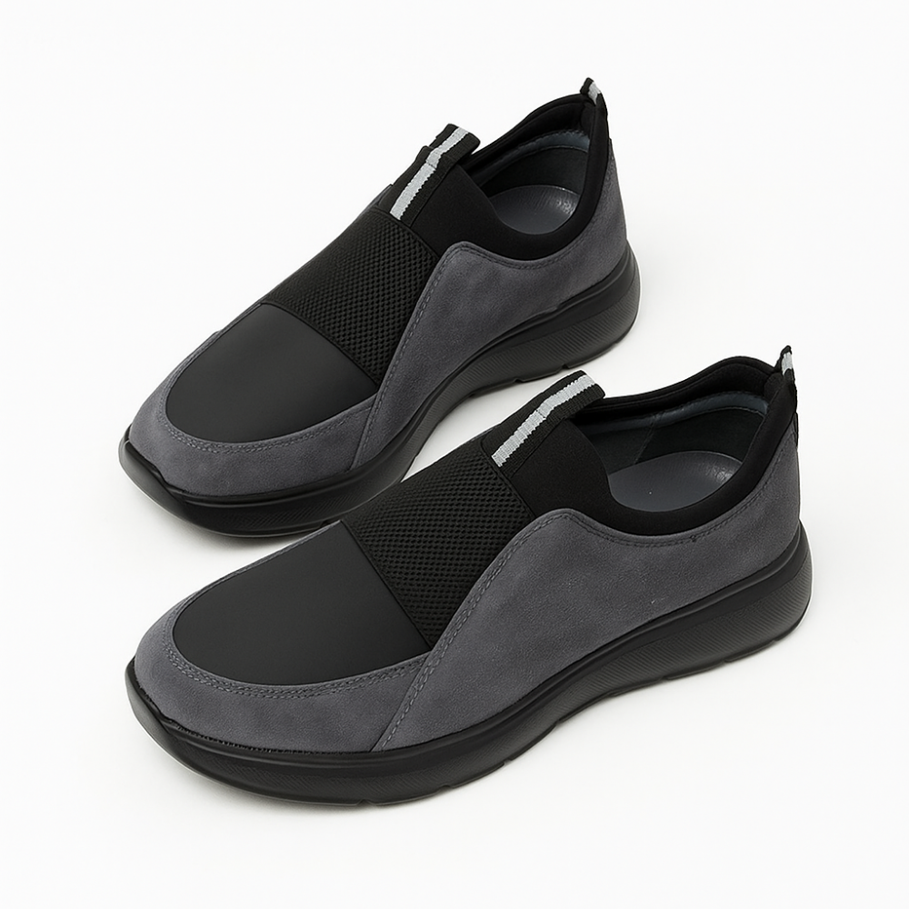 1106 Siyah Hakiki Deri Erkek Sneakers